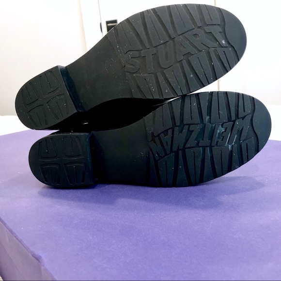 Stuart Weitzman 50/50 Black Napa Leather Boots 5 - Picture 7 of 8